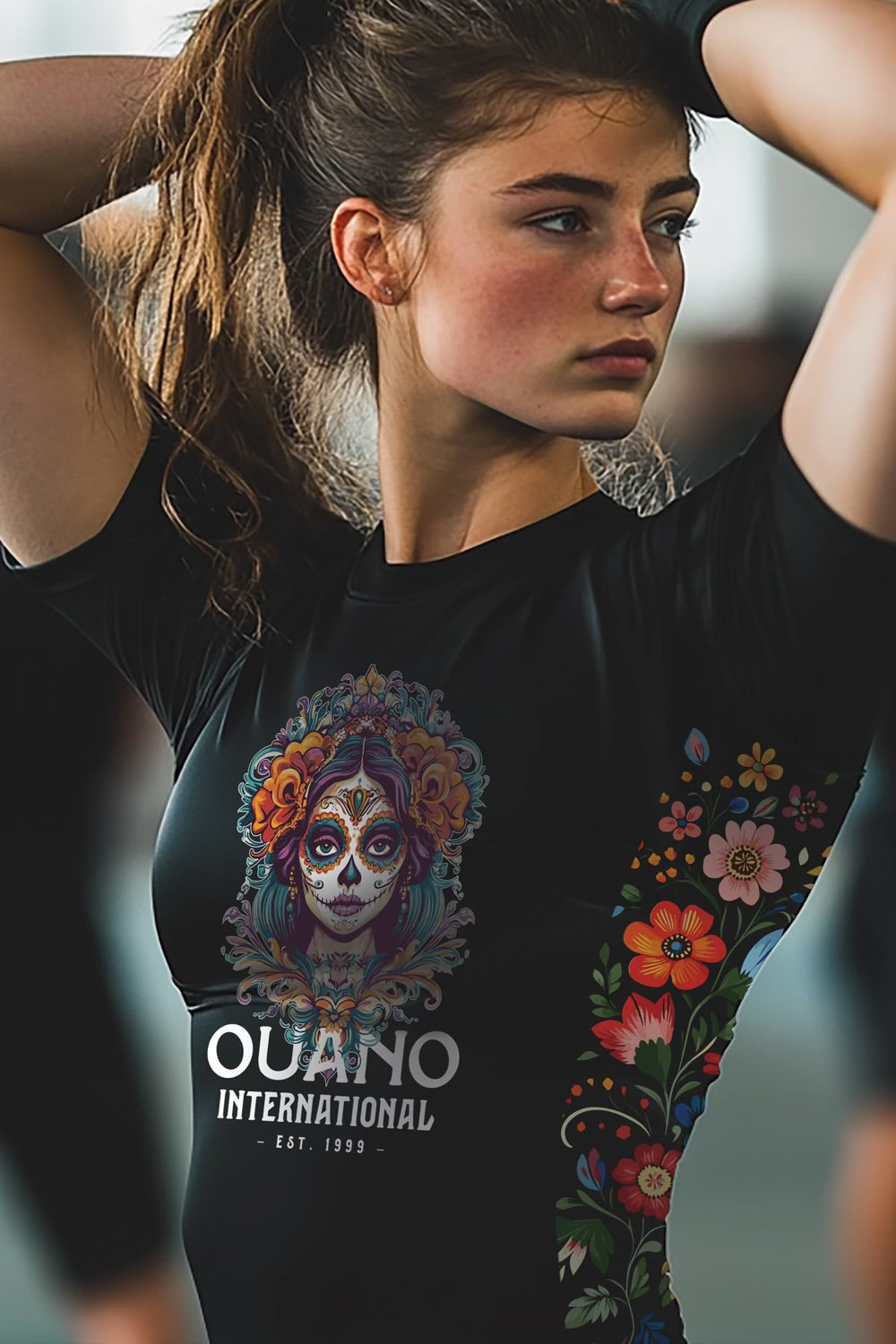Dia de Los Muertos Female Short Sleeve Rashguard